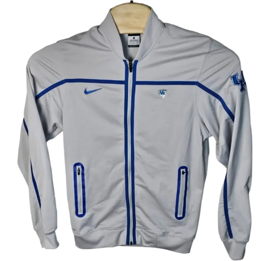 Nike Men's Dri-FIT Elite Full Zip NCAA‎ Kentucky Wildcats Gray Jacket Size Small